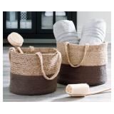 Ashley A2000436 Parrish Jute 2-Piece Basket Set