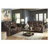 ASHLEY OWNERS BOX POWER RECLINING SOFA & LOVE SEAT