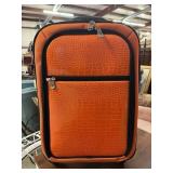 Orange Cary-On Luggage W/ Rollers