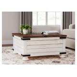 Ashley Wystdield XL Farmhouse Storage Coffee Table