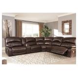Ashley Hallstrung 6-PC  PWR REC Leather Sectional