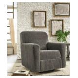Ashley Herstow Charcoal Swivel Glider Accent Chair