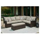 Ashley Brook Ranch Outdoor Sectional W/ Bench