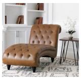 Abbyson Alessio Tufted Designer Chaise Lounge