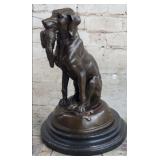 Labrador " Duck Hunting" Bronze Sculpture