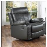 Grey Diamond Stitch Glider recliner Q-5