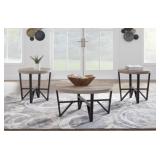 ASHLEY DEANLEE 3-PIECE COFFEE & END TABLE SET