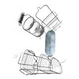 (2) Bath Shelves, Fruit Rack & Granite Container