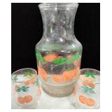 Vintage Juice Pitcher & Juice Glasses