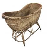 Vintage Wicker Bassinet w