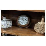 Clock & 2 Decanters