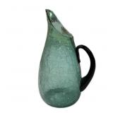 Crackle Glass Tall Pitcher