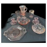 (9) Pc Pink Depression Glass-ALL GOOD