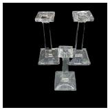 (3) Heavy Candle Holders