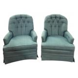 Estate Pair Blue Living Room Chairs