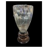 20 " Glass & Wood Candle Jar