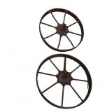 (2) Vintage Metal Wheels