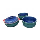 (3) English Handcrafted Bakeware