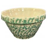 4.5 x 8 " Green Splatter Roseville Bowl