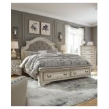 King  Ashley Realyn Upholstered Storage Bed