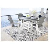 Transville Outdoor Counter Height Table & 4 Stools