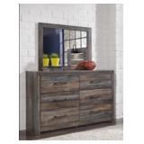 Ashley Drystan Rustic Dresser and Mirror