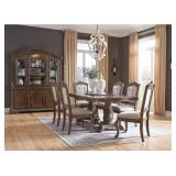 ASHLEY CHARMOND TABLE & 6 SIDE CHAIRS