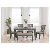 Ashley Wrenning Dining Table & 4 Chairs + Bench