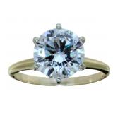 14kt Gold 3.17 ct VS Lab Diamond Solitaire Ring