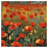 Red Poppy 1 LTD EDT Hand Signed Van Gogh LTD