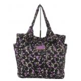 Marc Jacobs Purple & Black Floral Tote Bag