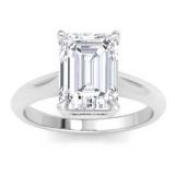 14k Gold 5.01 ct Emerald Cut Lab Diamond Ring