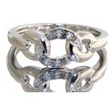 Brilliant Natural Diamond Hook Ring