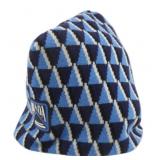 Prada Blue Patterned Knit Beanie Hat