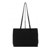 Salvatore Ferragamo Black Canvas Tote Bag