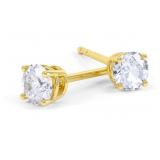 Quality 1.00 ct Natural White Sapphire Earrings