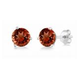 Natural 3.50 ct Pyrope Garnet Stud Earrings
