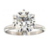 14kt Gold 4.01 ct VS Lab Diamond Solitaire Ring
