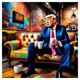 Trump Coffee Shop Hand Signed by Charis