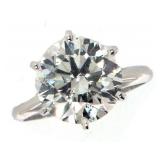 14k Gold 5.31 ct Round VS Lab Diamond Ring