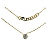 Round Brilliant Natural Diamond Solitaire Necklace