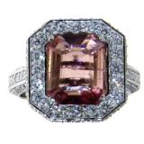 14kt Gold 5.48 ct Tourmaline & Diamond Ring