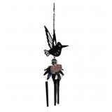 (2) Metal Hummingbird Wind Chimes
