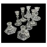 (8) Crystal Candle Holders