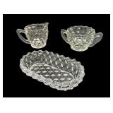 Vintage Fostoria Cream & Sugar & 6 ï¿½ Relish Dish