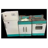 Vintage 1960s AMC Refrigerator, Stove & Sink