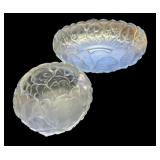 Vintage Fenton Satin Glass 8.5 & 3.5 ï¿½ Bowls
