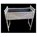 Metal Lined Wicker Planter
