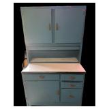 Blue Kitchen Cabinet wï¿½ Flour Bin
