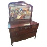 Vintage Dresser wï¿½ Mirror (Matching Beds Follow)
